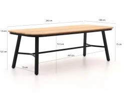 Hartman Tubb dining tuintafel 240x100cm