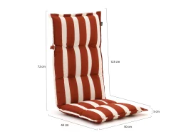 Hartman tuinkussen hoge rug 123x50cm
