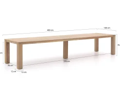 Intenso Adriano/ROUGH-X 400cm dining tuinset 11-delig