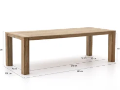 Intenso Adriano/ROUGH-X 240cm dining tuinset 7-delig