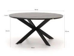 Intenso Asti/Fidenza ø149cm dining tuinset 6-delig