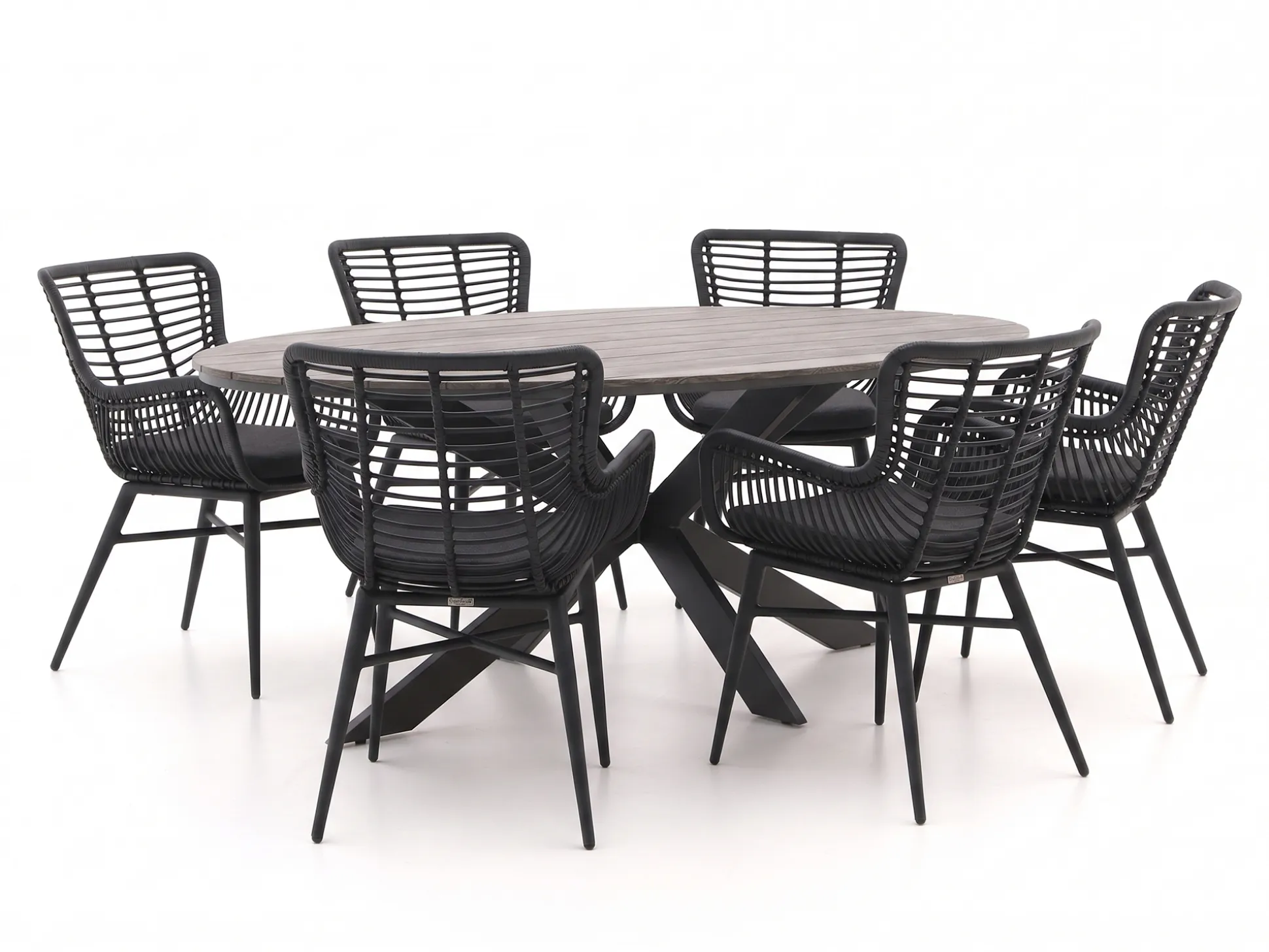 Intenso Asti/Fidenza ovaal 180cm dining tuinset 7-delig