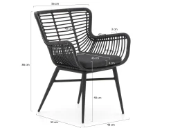 Intenso Asti/La Fonte 160cm dining tuinset 5-delig