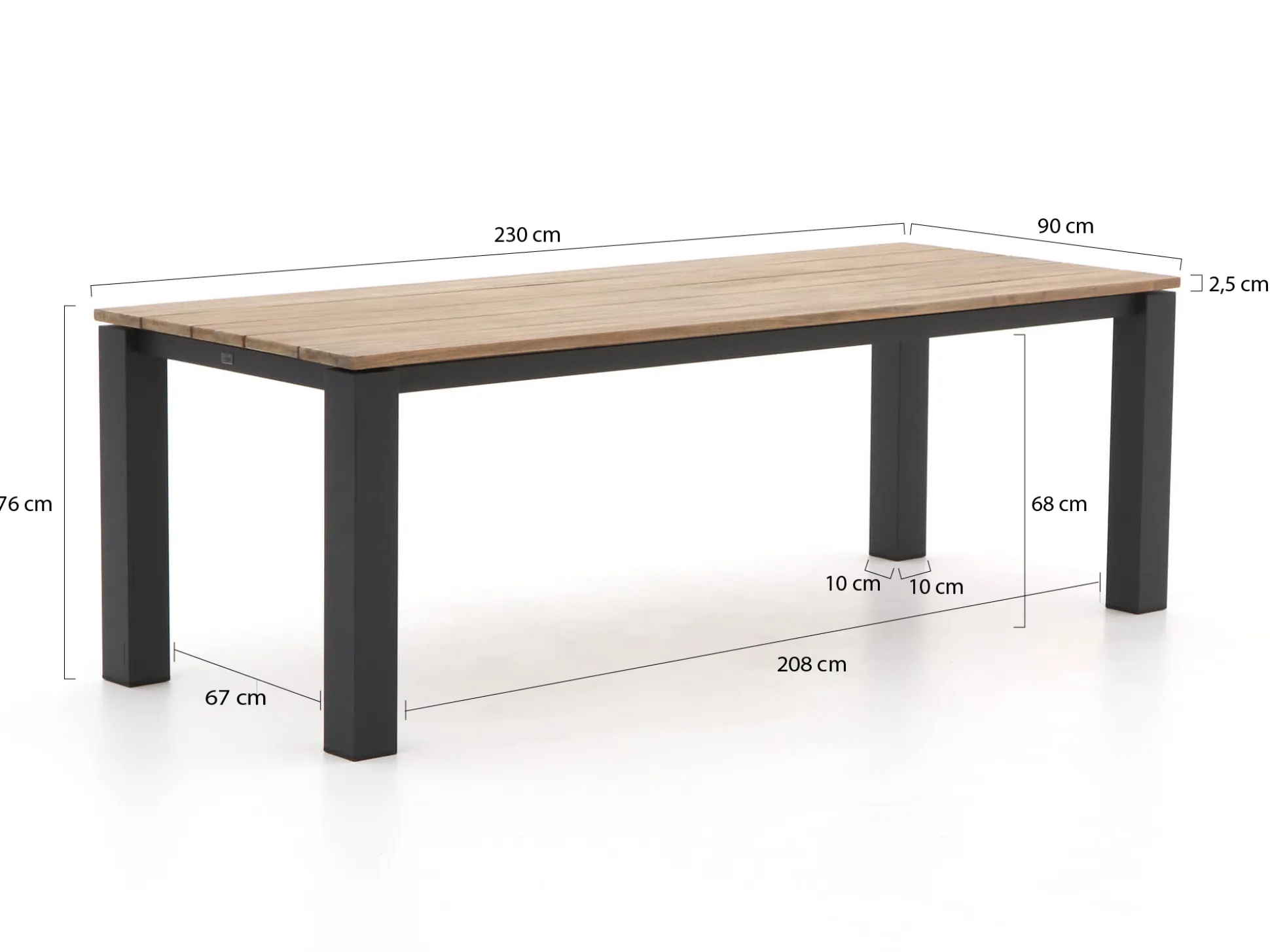 Intenso Asti/Lagundo 230cm dining tuinset 7-delig