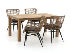 Intenso Asti/ROUGH-S 160cm dining tuinset 5-delig