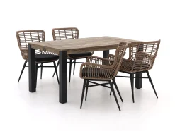 Intenso Asti/ROUGH-S 160cm dining tuinset 5-delig