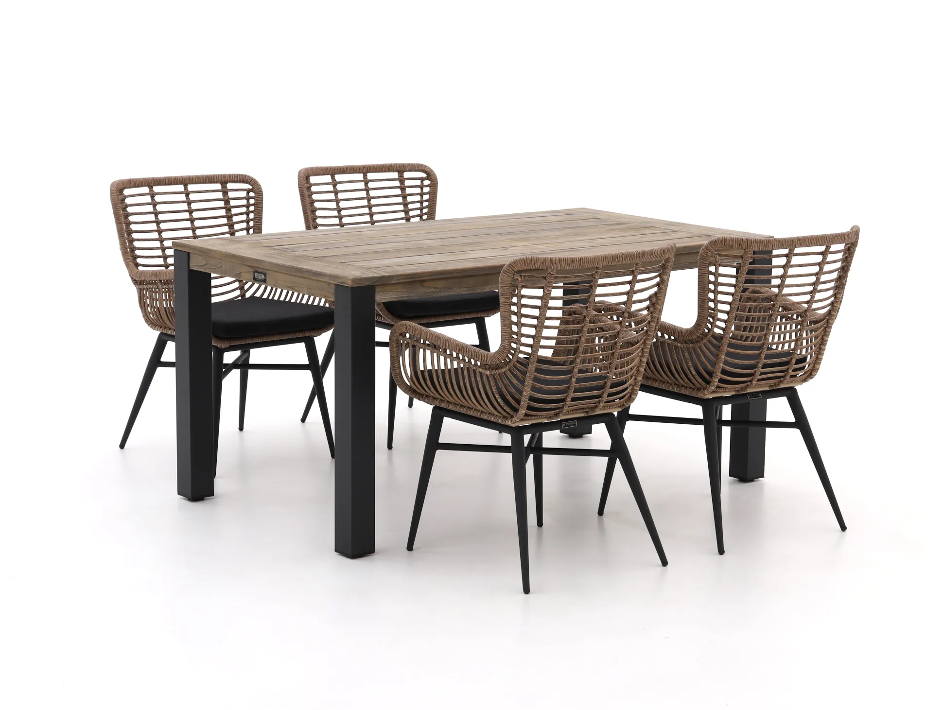 Intenso Asti/ROUGH-S 160cm dining tuinset 5-delig