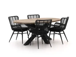 Intenso Asti/Rough-Y Ellips 200cm dining tuinset 5-delig