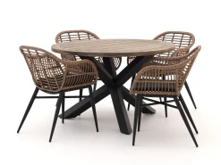 Intenso Azora/ROUGH-Y ø120cm dining tuinset 5-delig