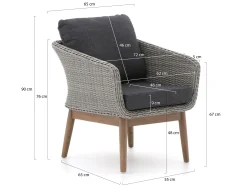 Intenso Borgetto/ROUGH-K ø40cm balkon loungeset 3-delig