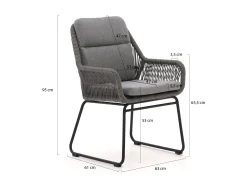 Intenso Isorella/La Fonte 90cm dining tuinset 3-delig