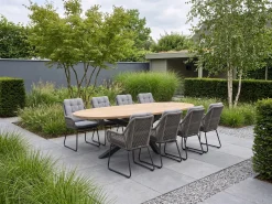 Intenso Isorella/ROUGH-Y Ellips 280cm dining tuinset 9-delig