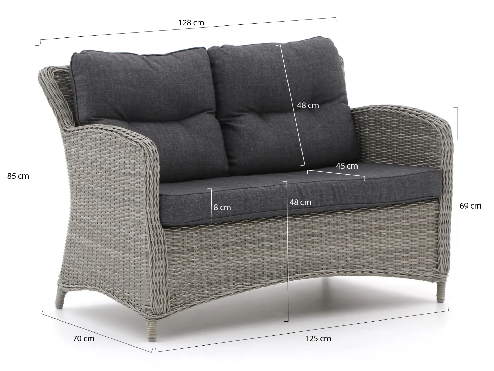 Intenso Leone lounge tuinbank 128cm