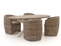 Intenso Marecchia/ROUGH-Y Ellips 200cm dining tuinset 5-delig