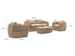 Intenso Marecchia stoel-bank loungeset 4-delig