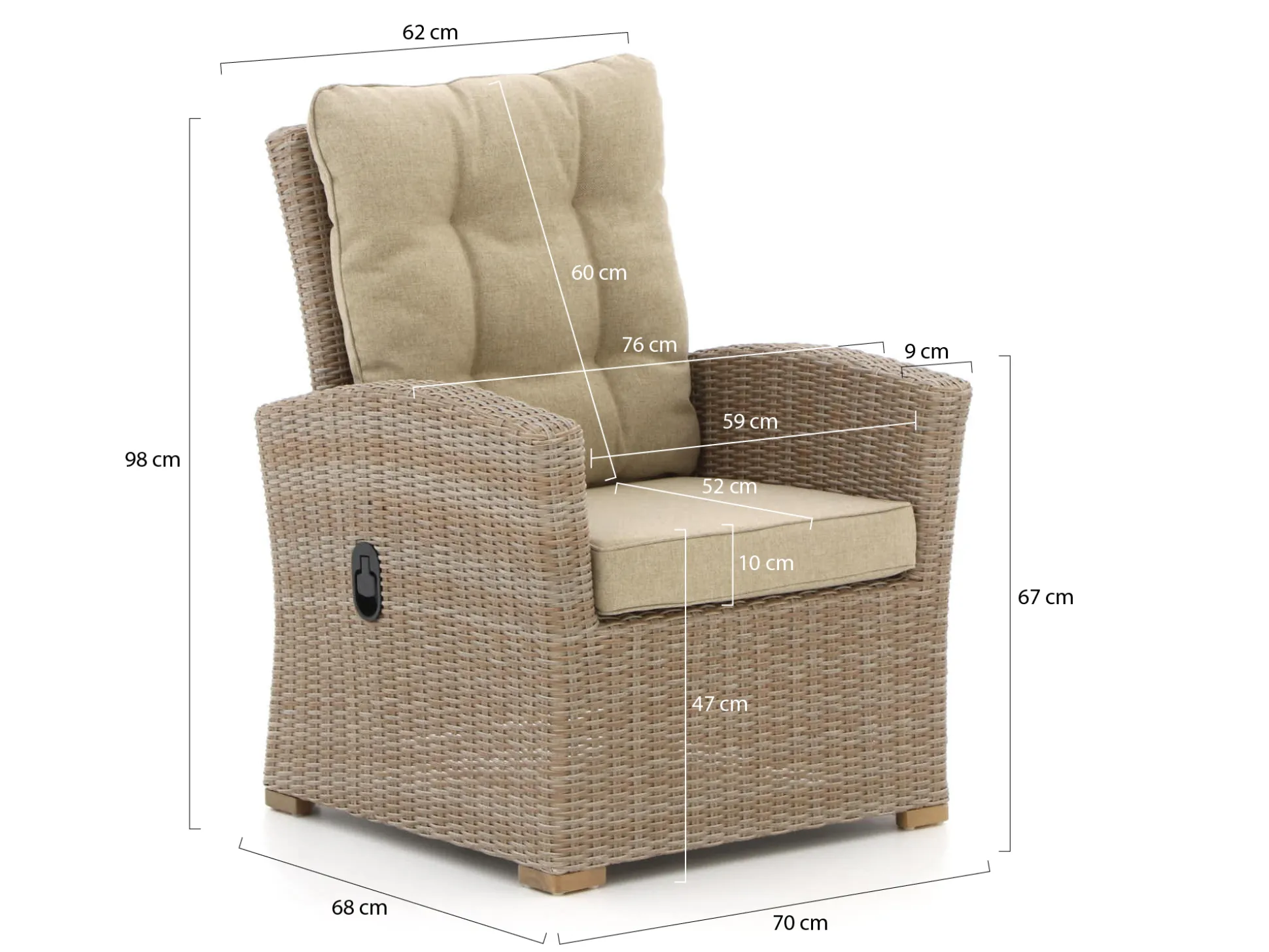 Intenso Mazzano/ROUGH-X 240cm lounge-dining tuinset 5-delig verstelbaar