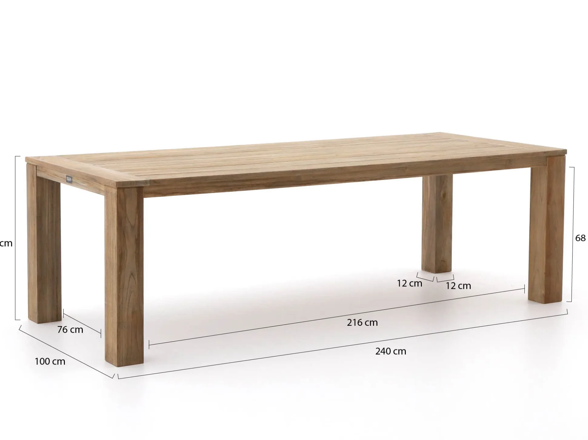 Intenso Mazzano/ROUGH-X 240cm lounge-dining tuinset 5-delig verstelbaar