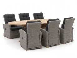 Intenso Mazzano/ROUGH-Y Ellips 240cm dining tuinset 7-delig verstelbaar