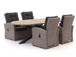 Intenso Mazzano/ROUGH-Y Ellips 200cm dining tuinset 5-delig verstelbaar