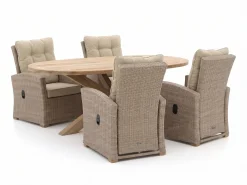 Intenso Mazzano/ROUGH-Y Ellips 200cm dining tuinset 5-delig verstelbaar