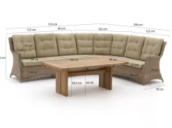 Intenso Milano/ROUGH-L dining loungeset 5-delig