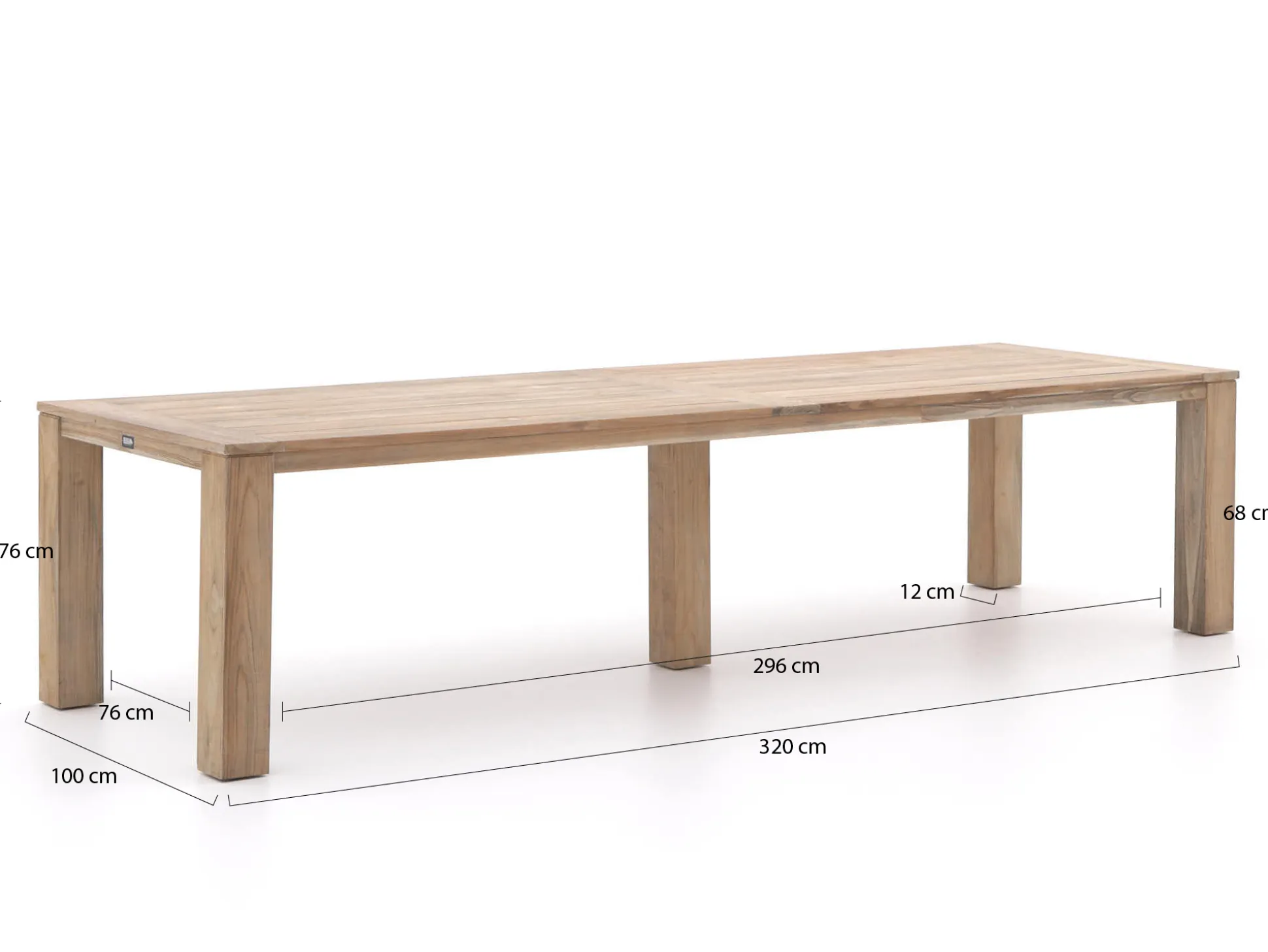 Intenso Milano/ROUGH-X 320cm dining-lounge tuinset 7-delig