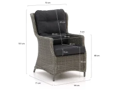 Intenso Milano/ROUGH-Y Ellips 280cm dining-lounge tuinset 7-delig