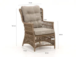 Intenso Milano/ROUGH-Y Ellips 240cm dining-lounge tuinset 7-delig