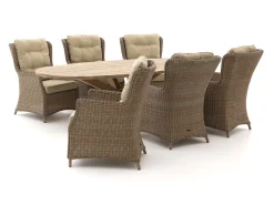 Intenso Milano/ROUGH-Y Ellips 240cm dining-lounge tuinset 7-delig