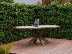Intenso Milano/ROUGH-Y Ellips 240cm dining-lounge tuinset 7-delig