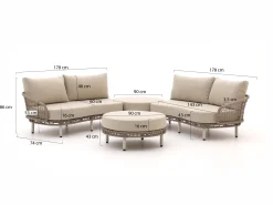 Intenso Nusco hoek loungeset 4-delig