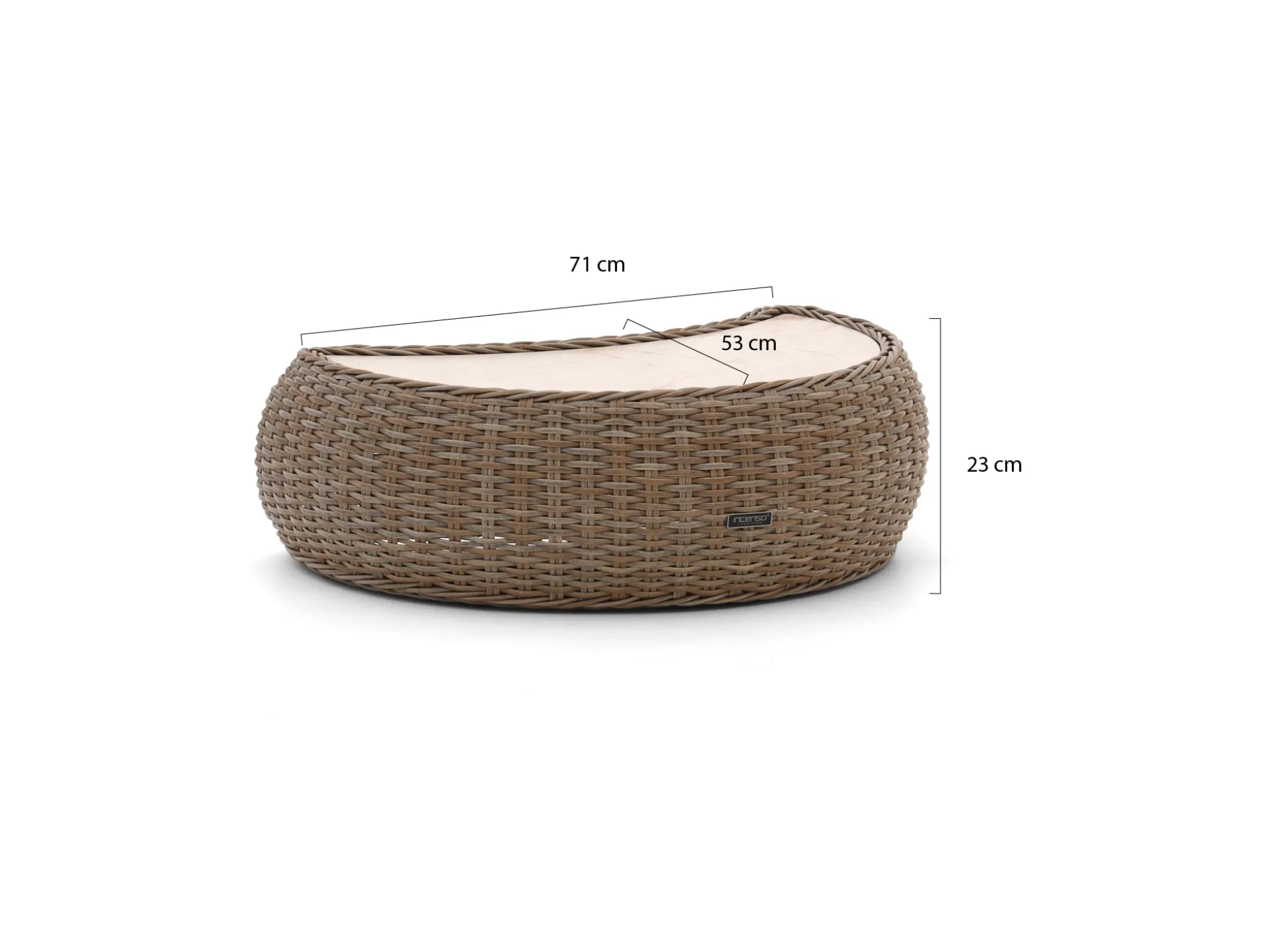 Intenso Santa Ninfa lounge tuintafelset ø 101cm/41x82x22cm