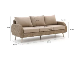 Intenso Suzzara lounge tuinbank 3-zits 226cm