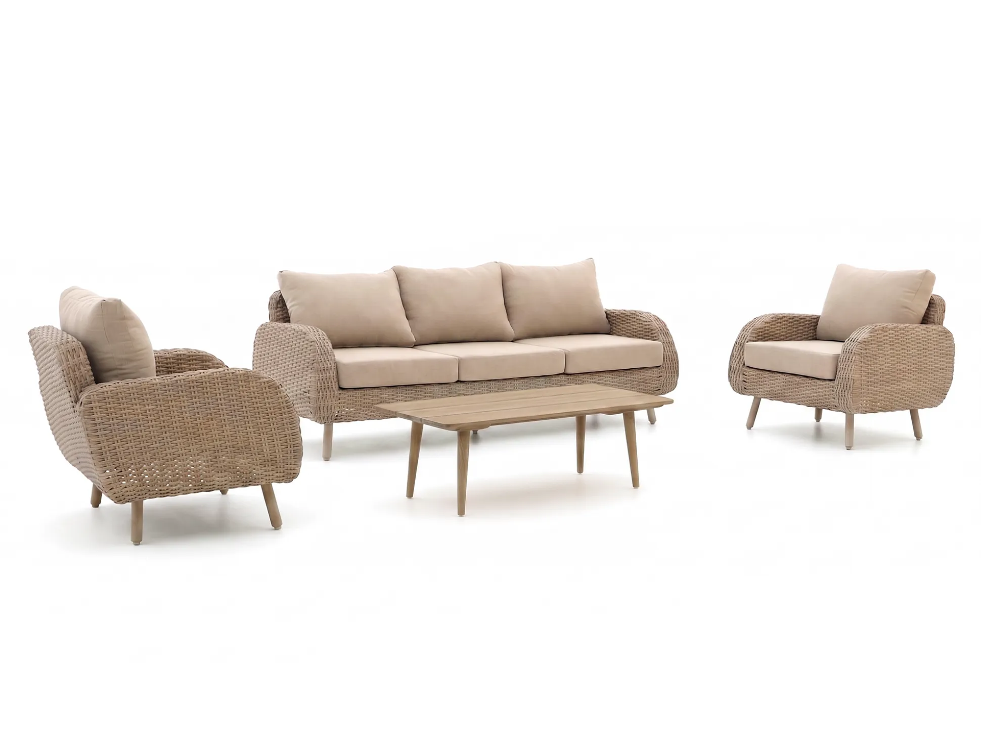 Intenso Suzzara/Rough-K lounge stoel-bank loungeset 4-delig