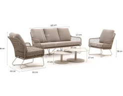 Intenso Trasimeno/Monticano stoel-bank loungeset 5-delig