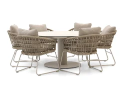 Intenso Trofarello/La Fonte ø150cm dining tuinset 7-delig