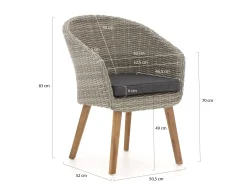 Intenso Tropea/ROUGH-S 220cm dining tuinset 7-delig