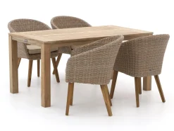 Intenso Tropea/ROUGH-S 160cm dining tuinset 5-delig