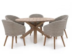 Intenso Tropea/ROUGH-Y ø150cm dining tuinset 6-delig