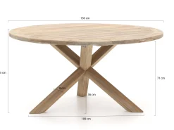 Intenso Tropea/ROUGH-Y ø150cm dining tuinset 6-delig
