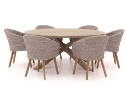 Intenso Tropea/ROUGH-Y ø180cm dining tuinset 7-delig