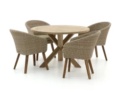 Intenso Tropea/ROUGH-Y ø 120cm dining tuinset 5-delig