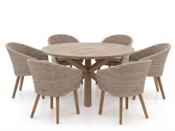 Intenso Tropea/ROUGH-Y ø150cm dining tuinset 7-delig