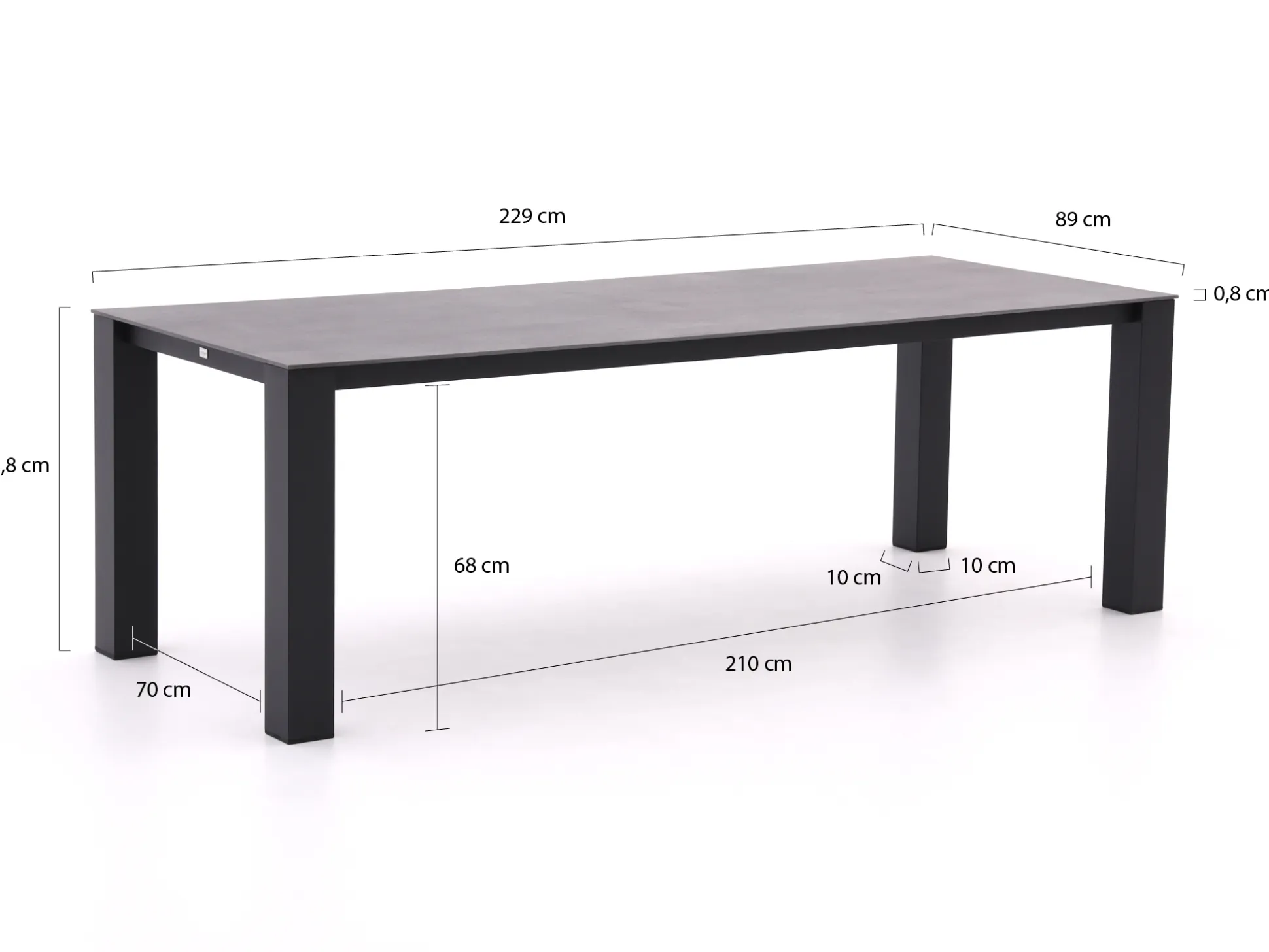 Intenso Umbria/Lagundo 230cm dining tuinset 7-delig verstelbaar