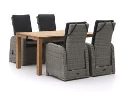 Intenso Umbria/ROUGH-S 160cm dining tuinset 5-delig verstelbaar
