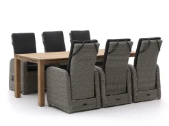Intenso Umbria/ROUGH-S 220cm dining tuinset 7-delig verstelbaar