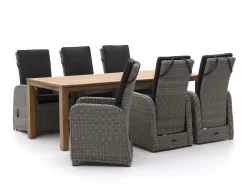 Intenso Umbria/ROUGH-S 220cm dining tuinset 7-delig verstelbaar