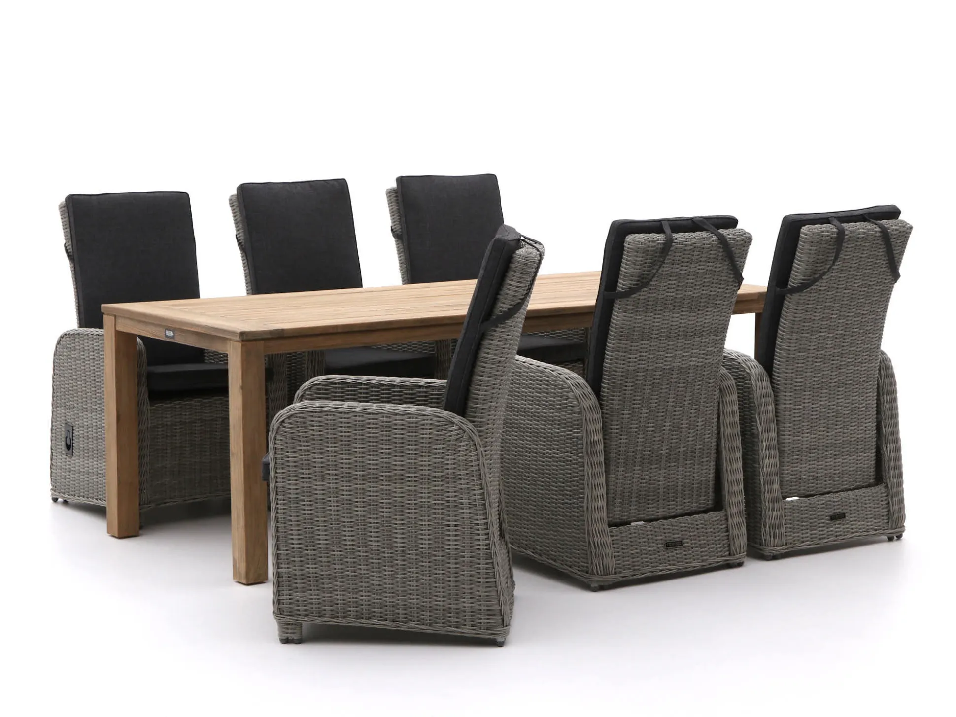 Intenso Umbria/ROUGH-S 220cm dining tuinset 7-delig verstelbaar