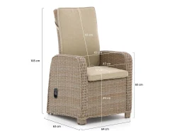 Intenso Umbria/ROUGH-X 180cm dining tuinset 5-delig verstelbaar
