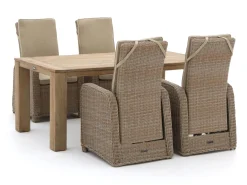 Intenso Umbria/ROUGH-X 180cm dining tuinset 5-delig verstelbaar